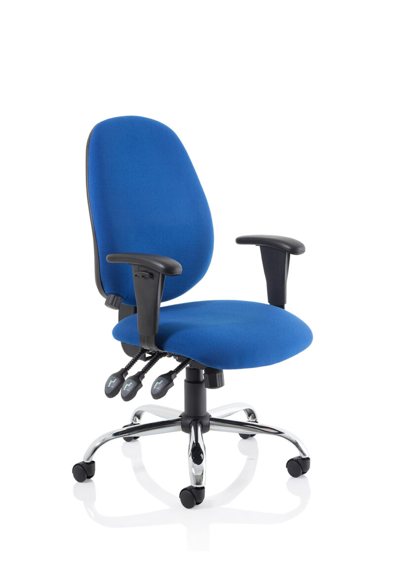 lisbon medium back task operator office chair with height adjustable arms