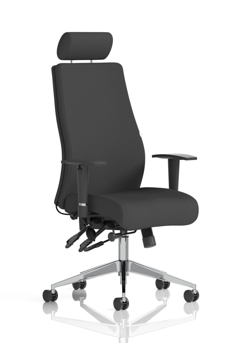 onyx high back ergonomic posture chair with height adjustable arms