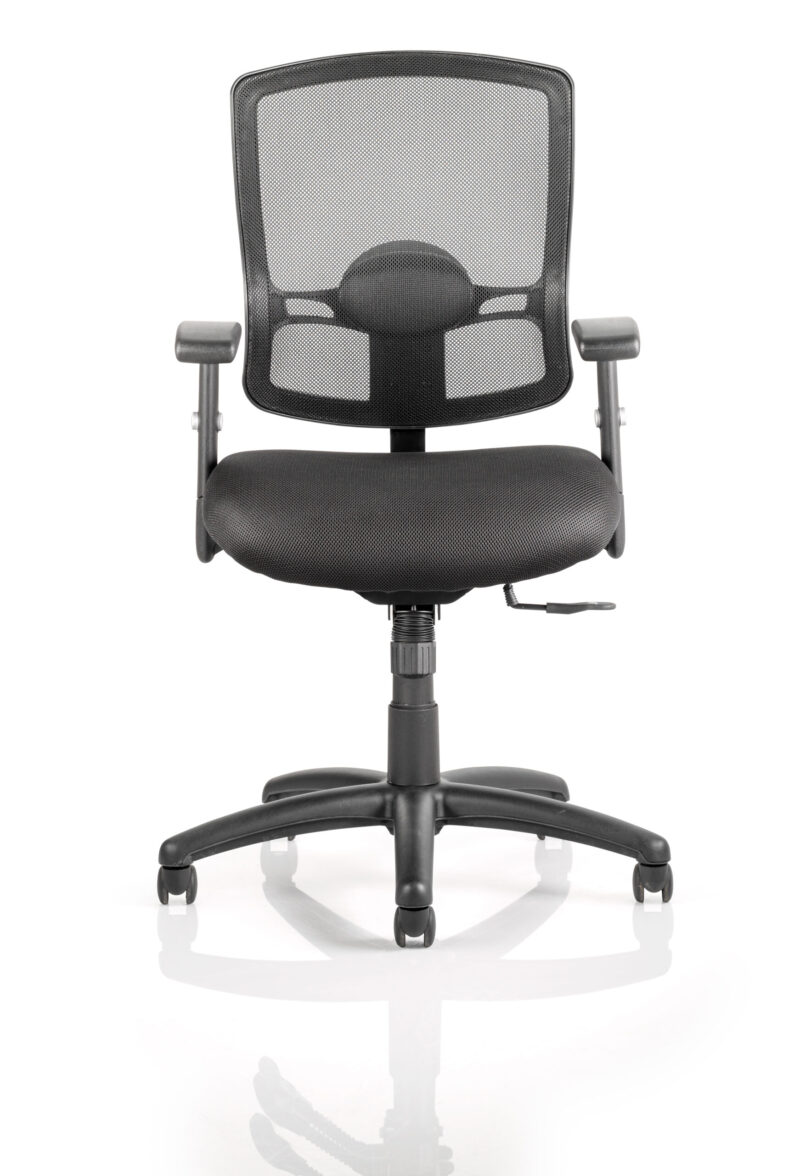 portland medium mesh back task operator office chair with arms