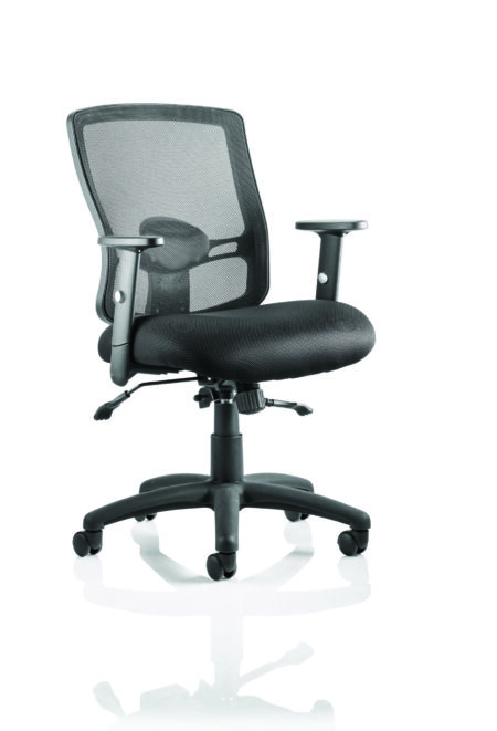 portland ii medium mesh back task operator office chair with arms