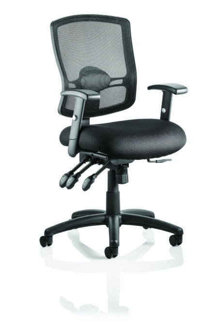 portland iii high mesh back task operator office chair with arms