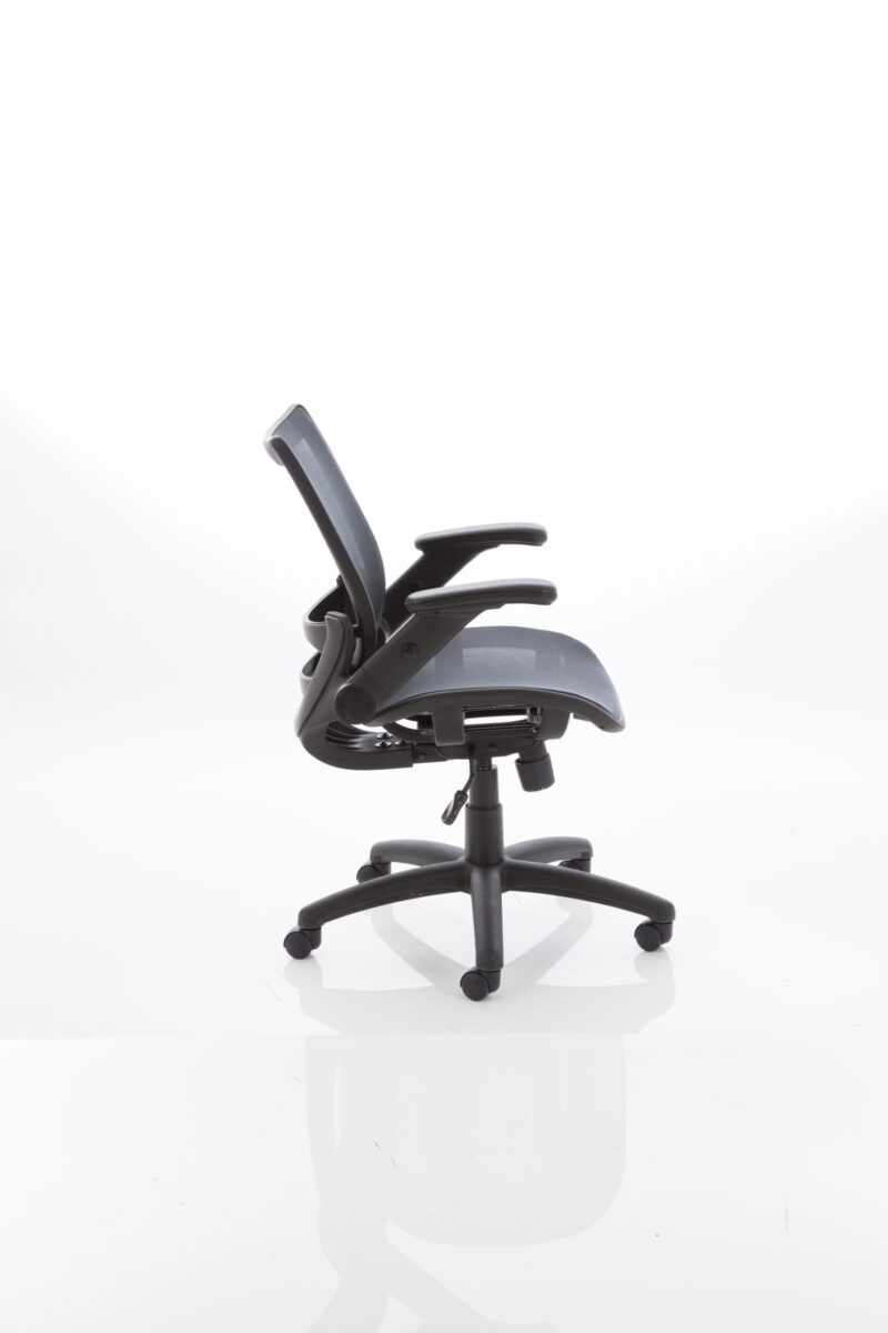 fuller medium mesh back task operator office chair with folding arms