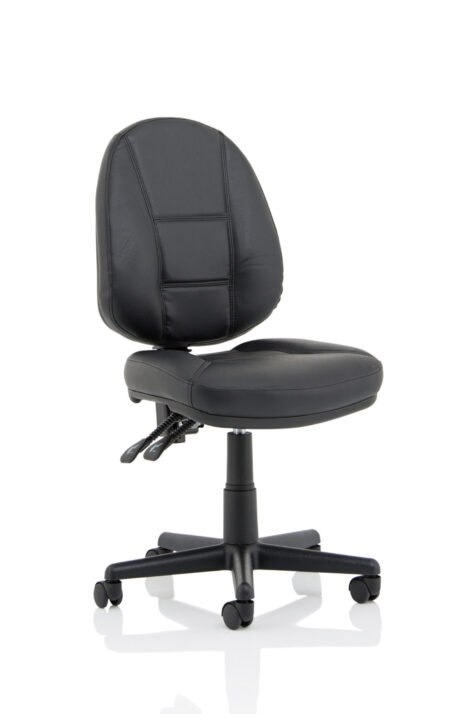 jackson medium back black leather task operator office chair