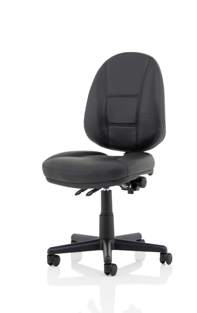 jackson medium back black leather task operator office chair