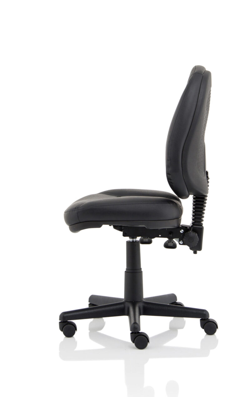 jackson medium back black leather task operator office chair