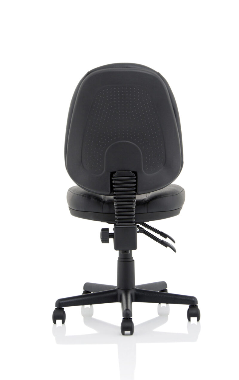jackson medium back black leather task operator office chair