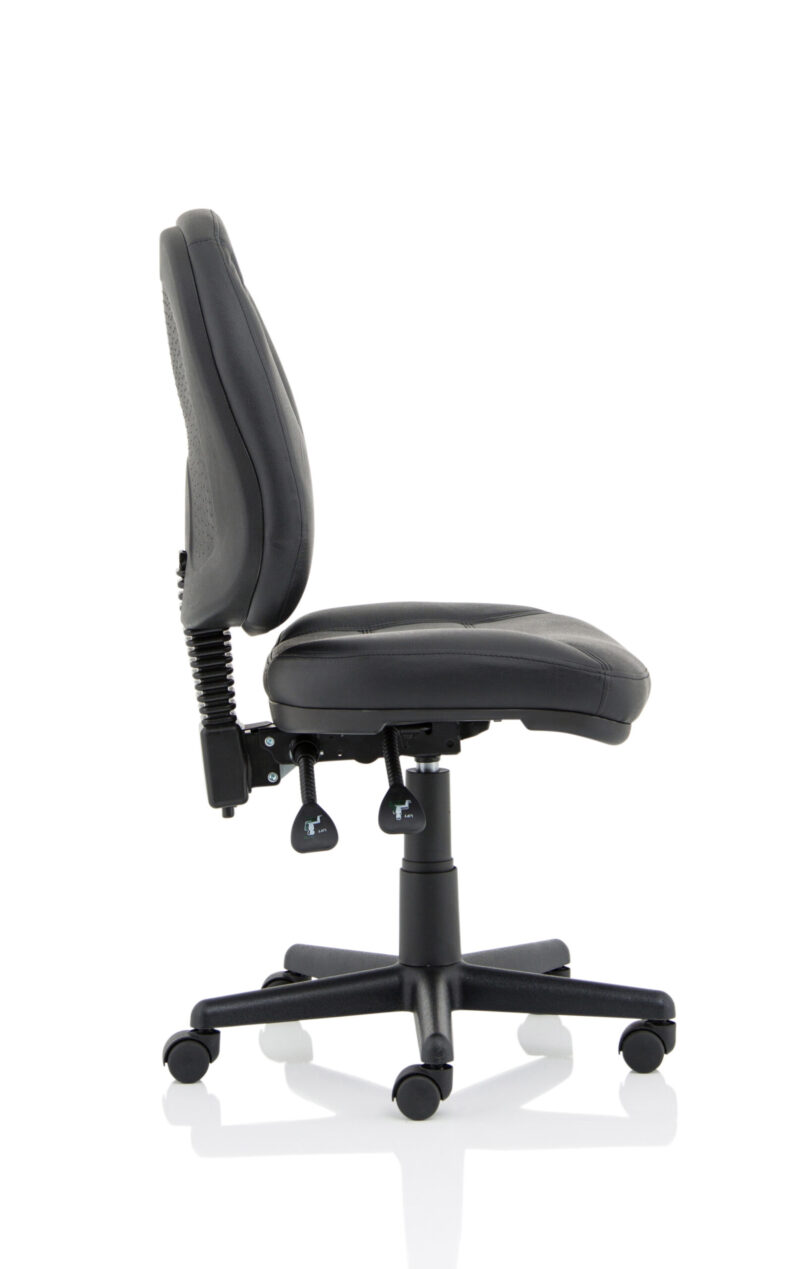 jackson medium back black leather task operator office chair