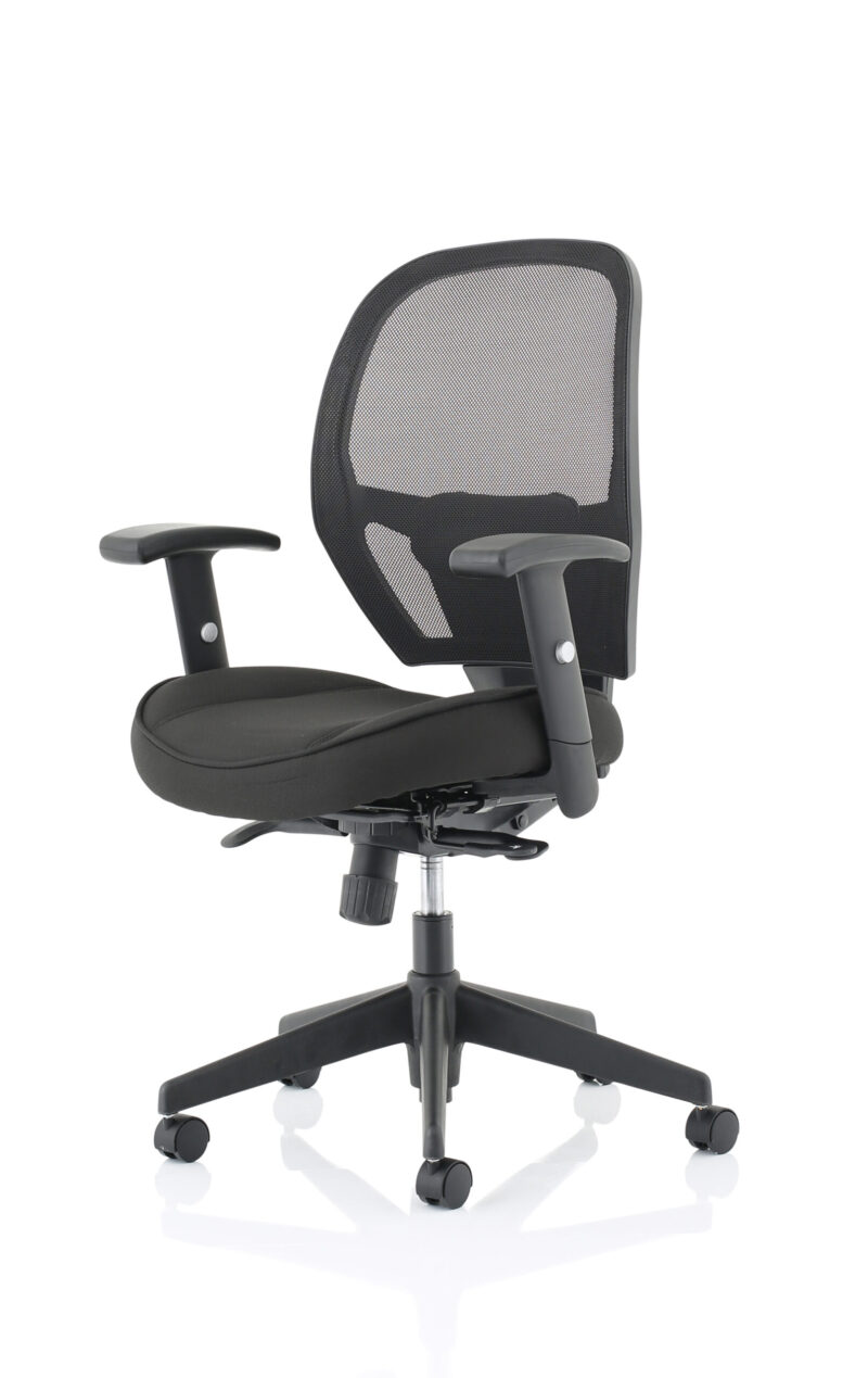 denver high mesh back black task operator office chair with arms