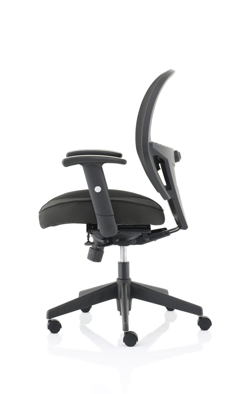 denver high mesh back black task operator office chair with arms