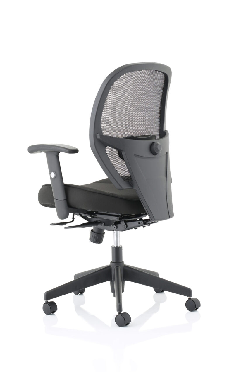 denver high mesh back black task operator office chair with arms