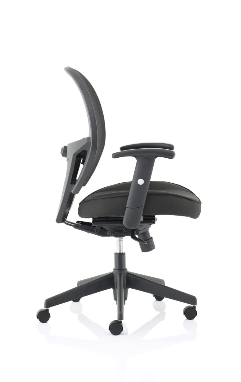 denver high mesh back black task operator office chair with arms