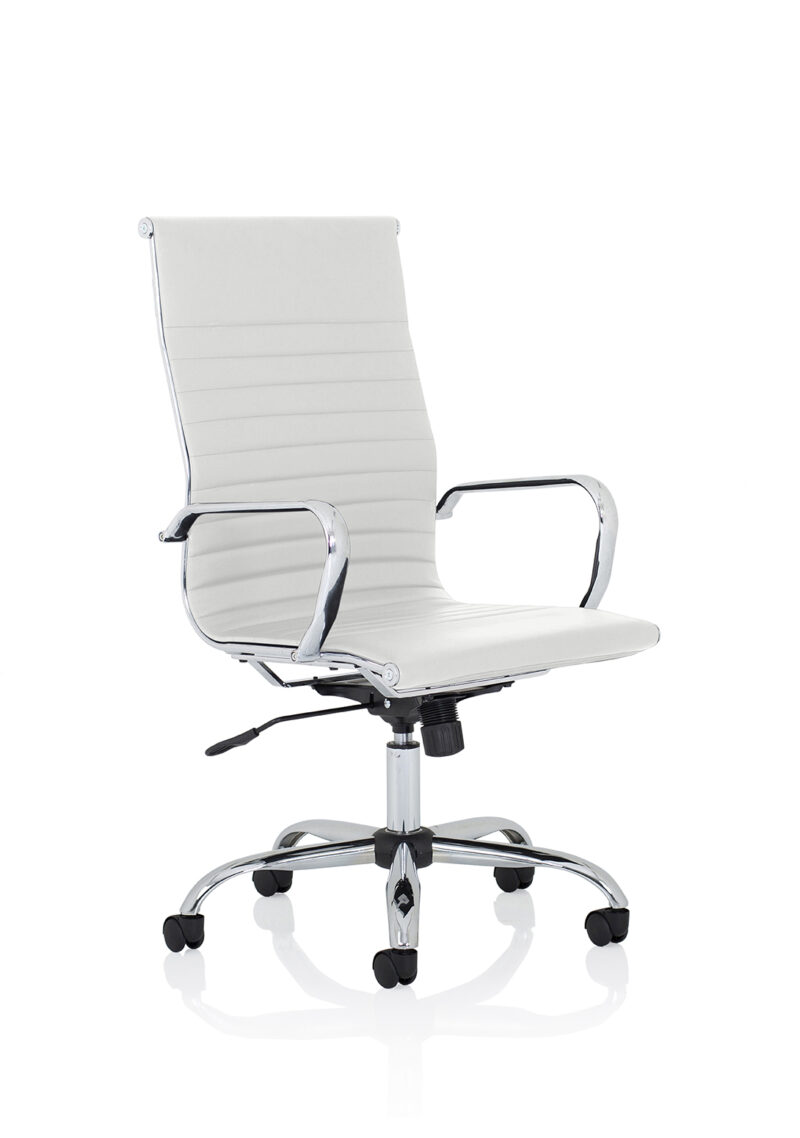 nola black leather executive office chair with arms