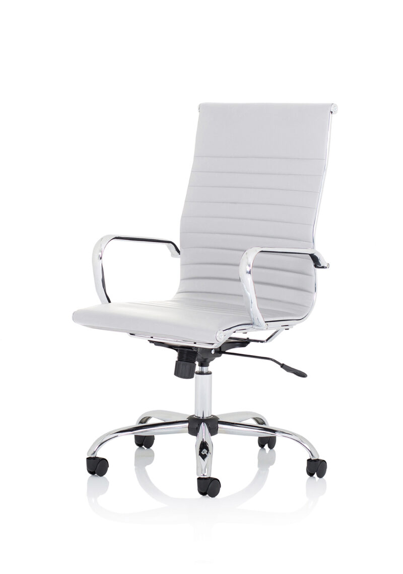 nola black leather executive office chair with arms