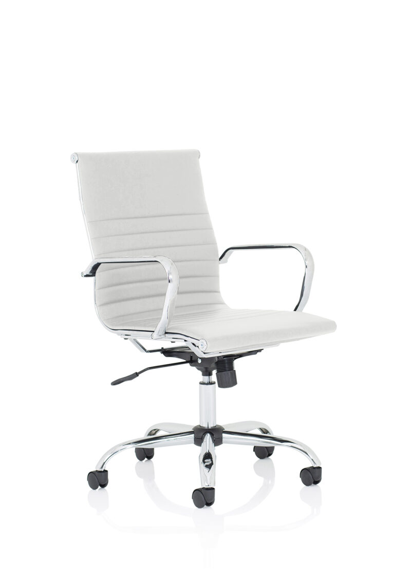 nola black leather executive office chair with arms