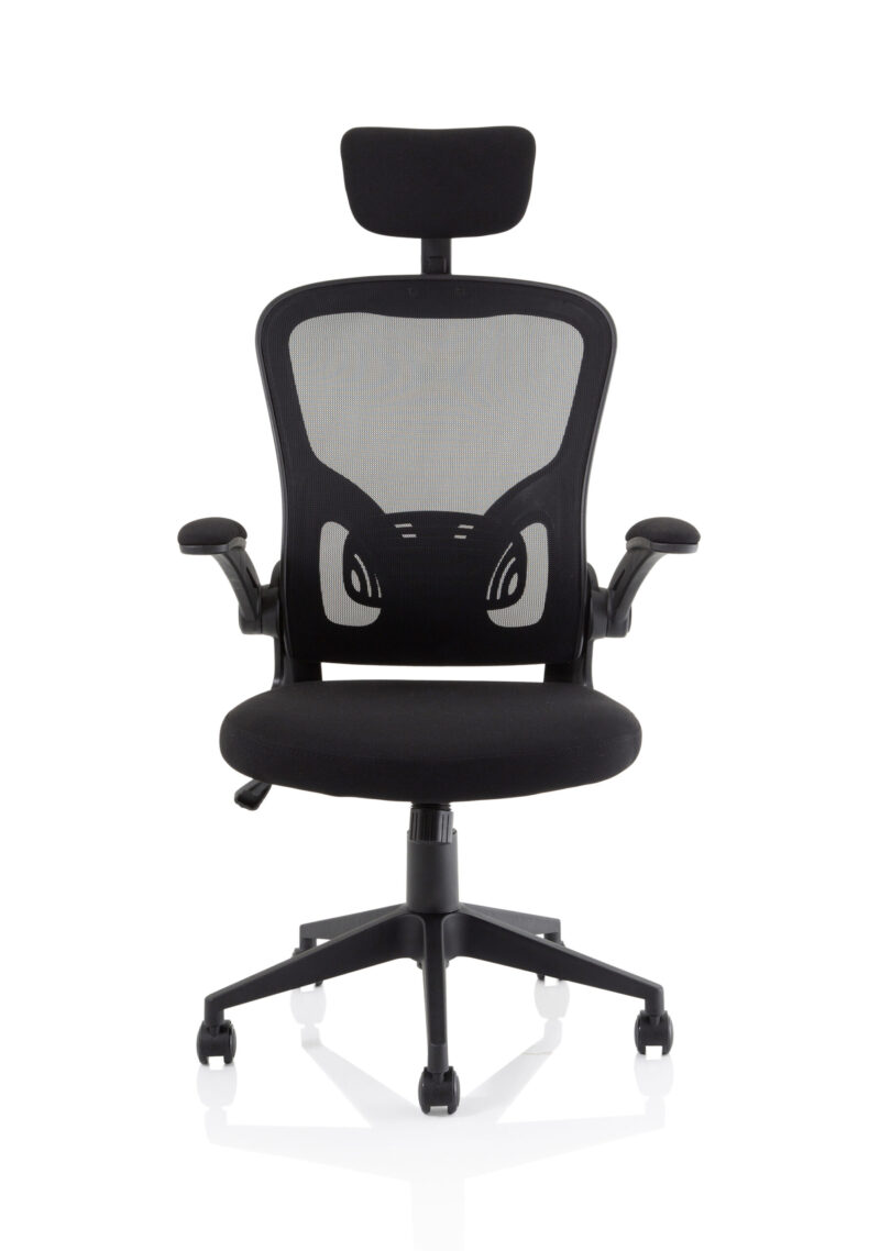 ace executive mesh chair with folding arms