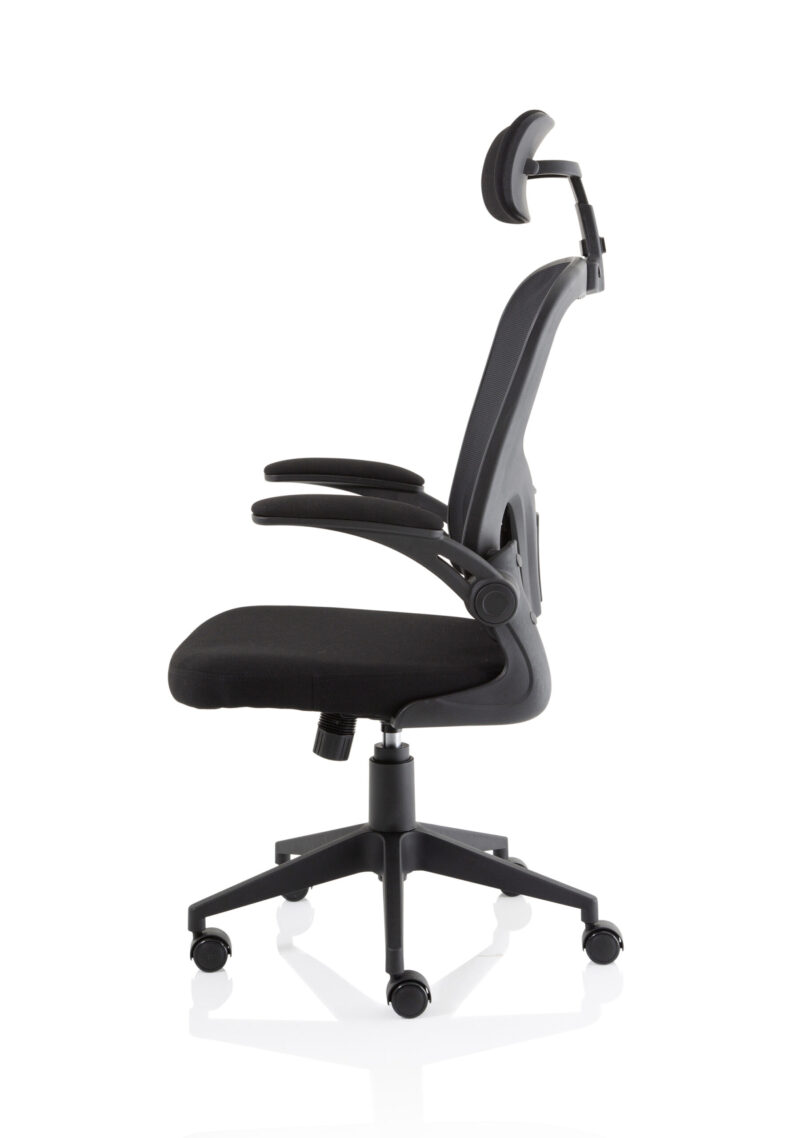ace executive mesh chair with folding arms