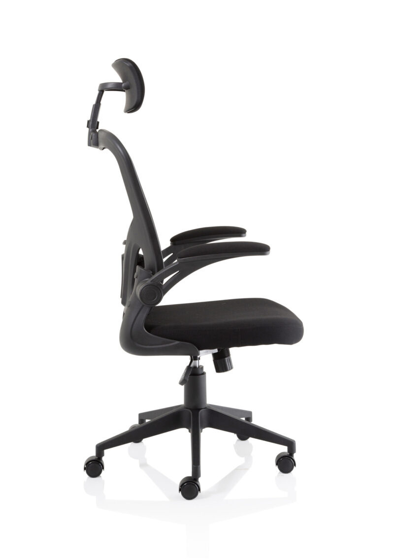 ace executive mesh chair with folding arms