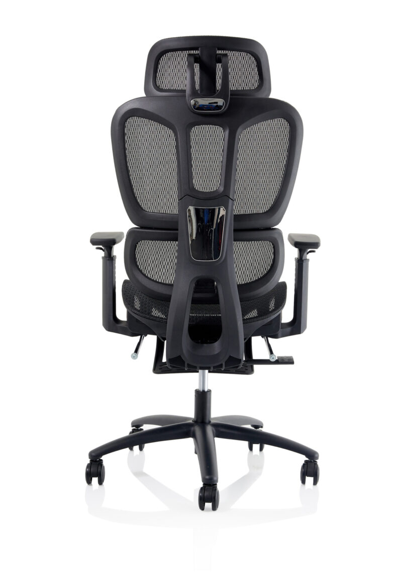 horizon executive mesh chair with height adjustable arms and footrest
