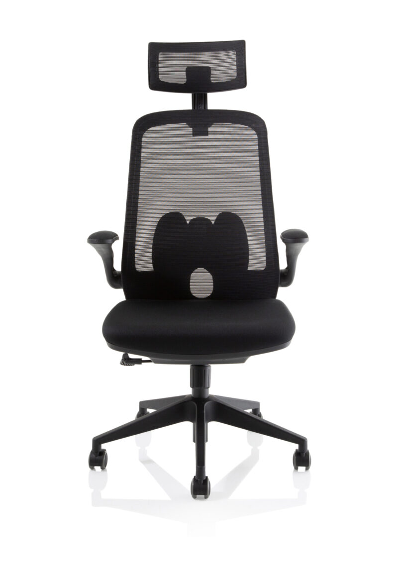 sigma executive mesh chair with folding arms
