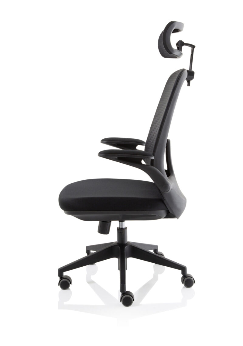 sigma executive mesh chair with folding arms