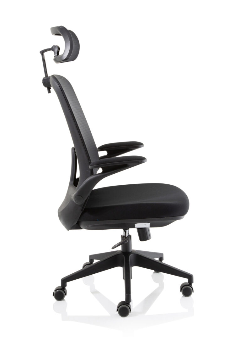 sigma executive mesh chair with folding arms