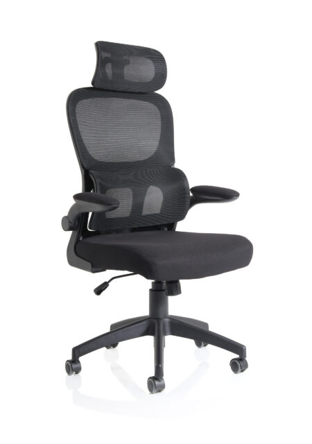 iris task operator mesh back fabric seat with headrest