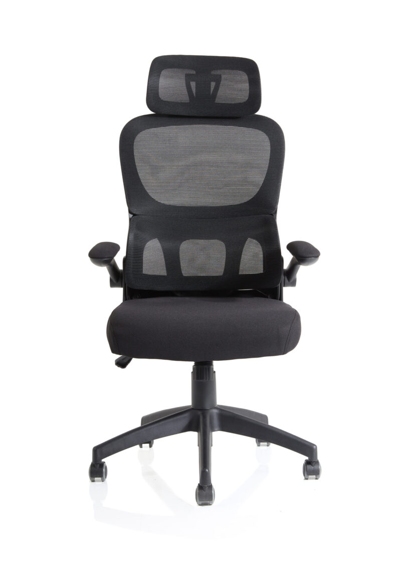 iris task operator mesh back fabric seat with headrest