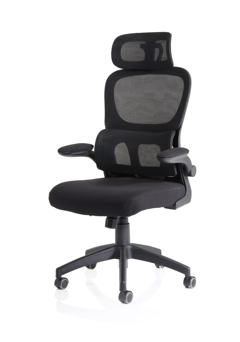 iris task operator mesh back fabric seat with headrest