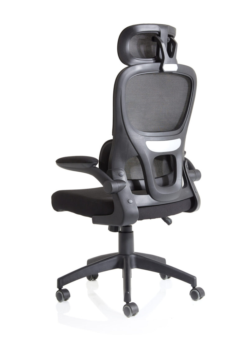 iris task operator mesh back fabric seat with headrest