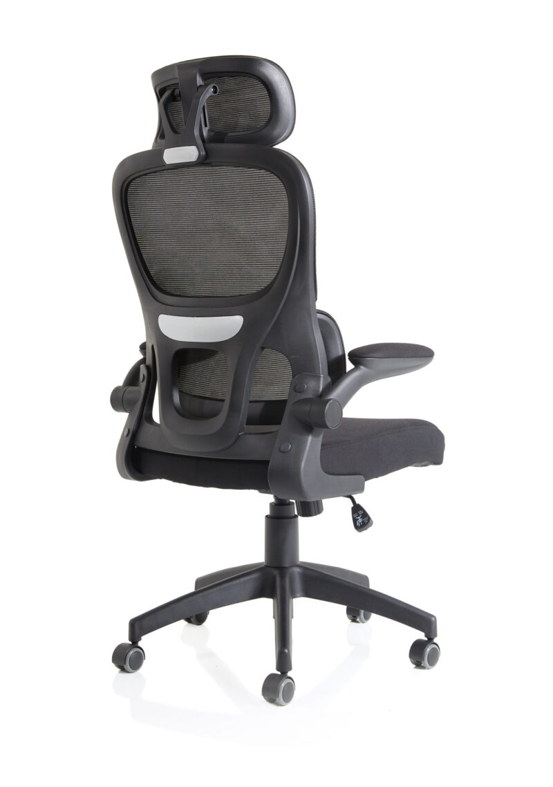 iris task operator mesh back fabric seat with headrest