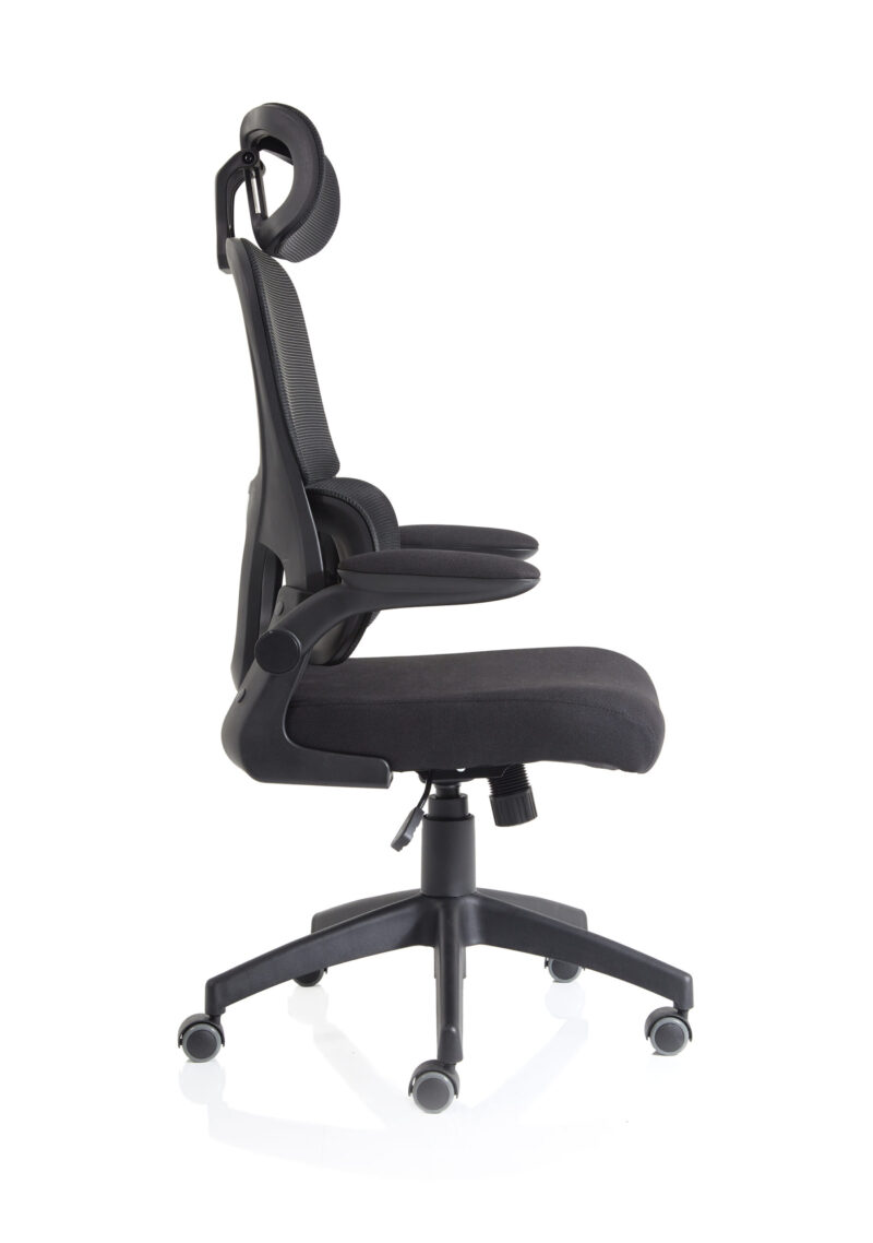 iris task operator mesh back fabric seat with headrest