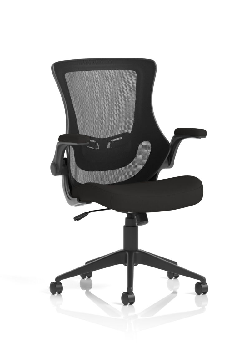 orbit black mesh back chair