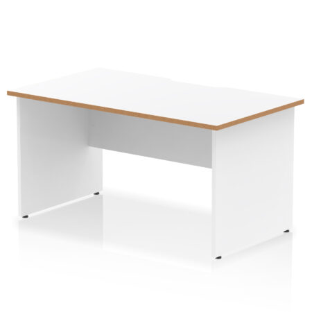 impulse scalloped edge 1400mm straight desk panel end leg
