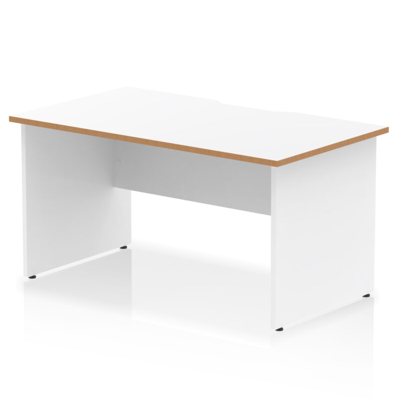 impulse scalloped edge 1400mm straight desk panel end leg