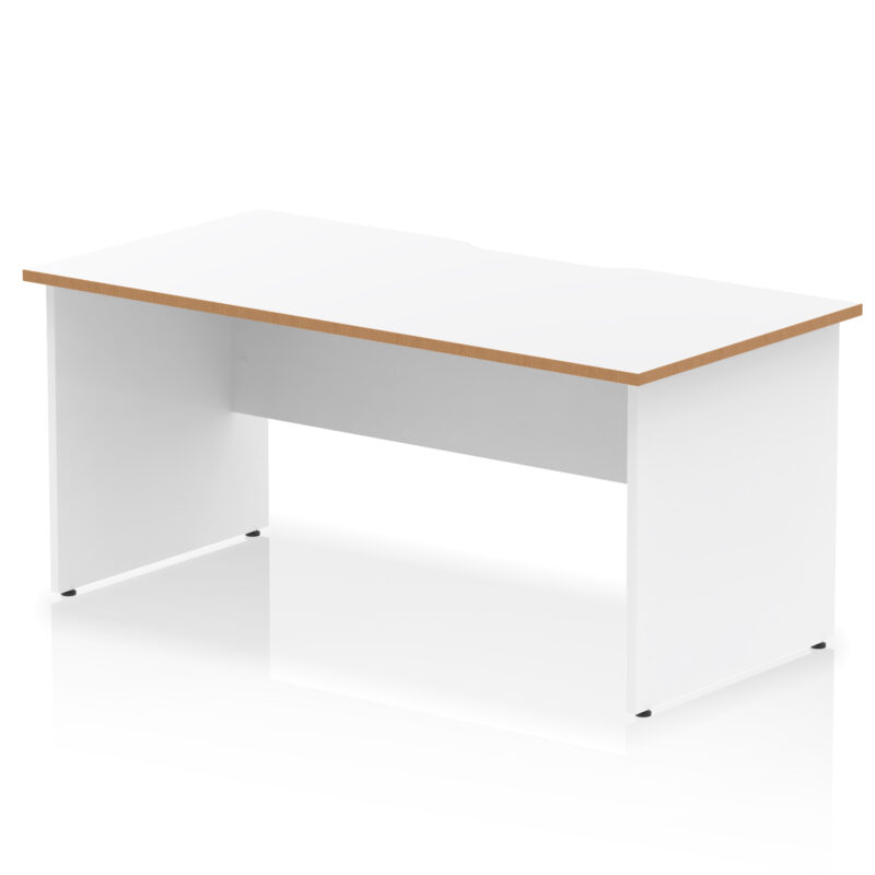 impulse scalloped edge 1600mm straight desk panel end leg