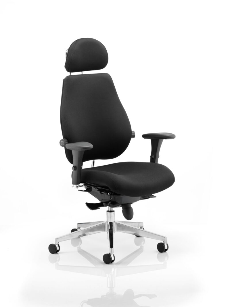 chiro plus ultimate high back ergonomic posture chair with arms and headrest