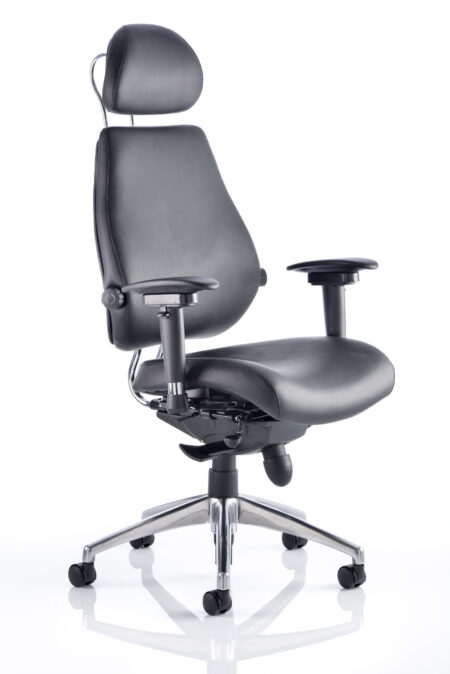 chiro plus ultimate high back ergonomic posture chair with arms and headrest