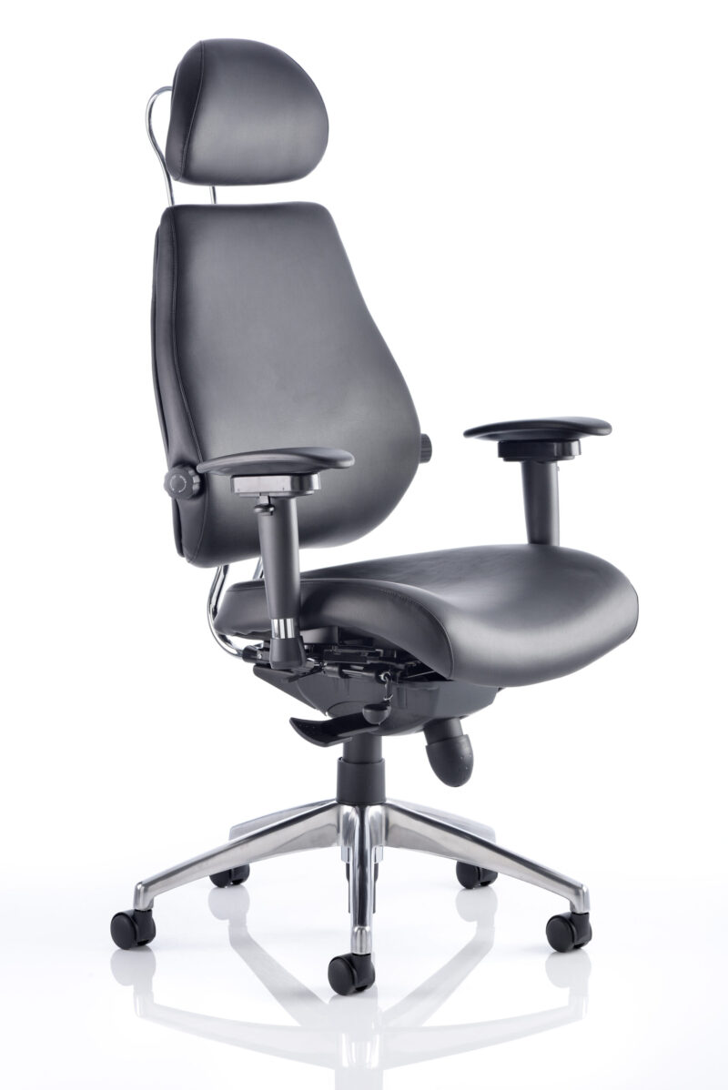 chiro plus ultimate high back ergonomic posture chair with arms and headrest