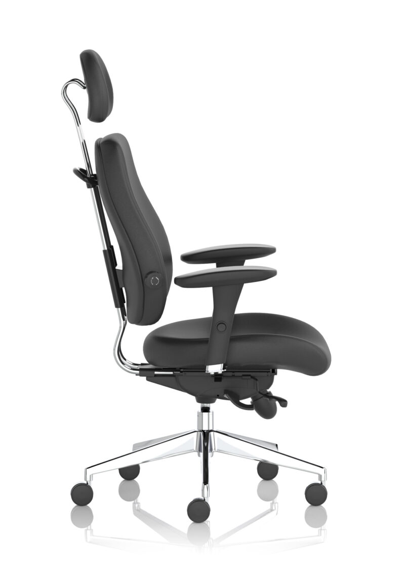 chiro plus ultimate high back ergonomic posture chair with arms and headrest