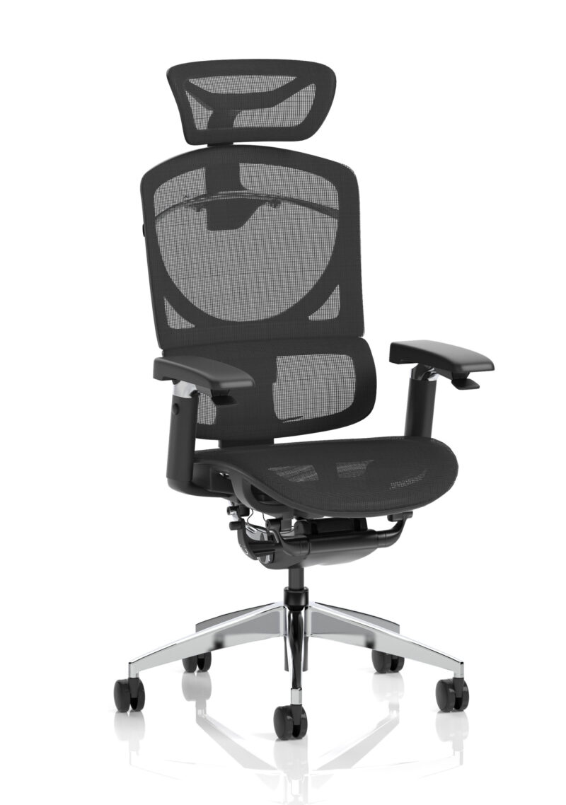 ergo click plus high back ergonomic posture office chair with arms and headrest