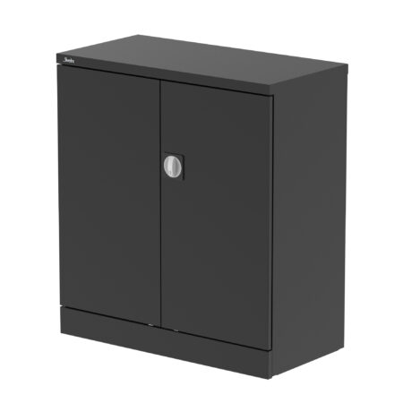 qube stationery 2 door cupboard with shelves