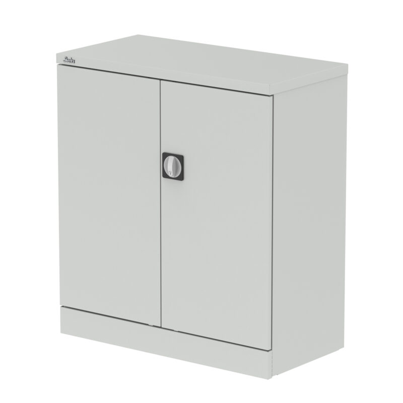 qube stationery 2 door cupboard with shelves