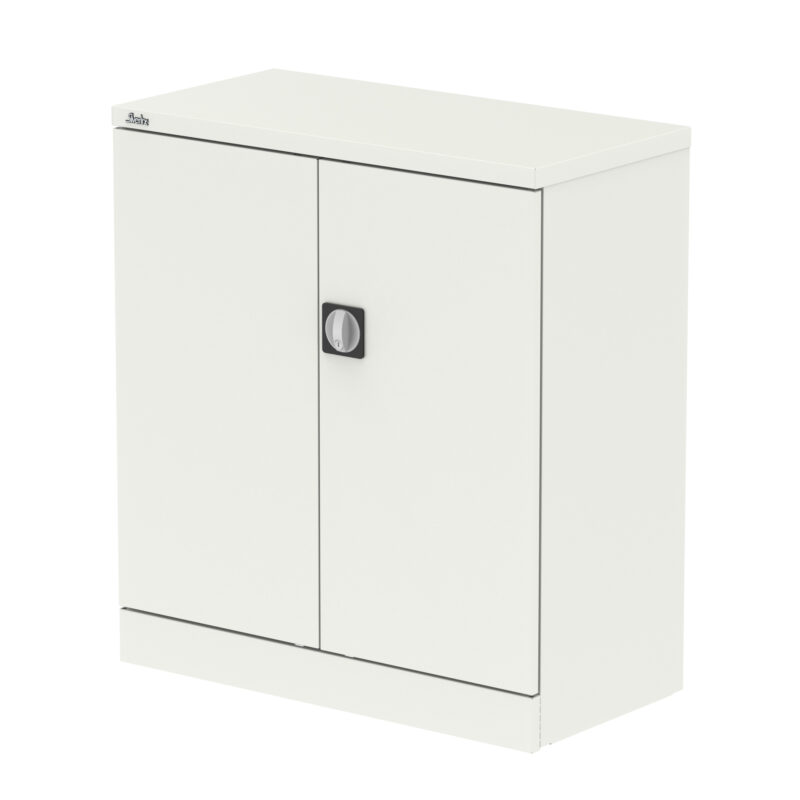 qube stationery 2 door cupboard with shelves