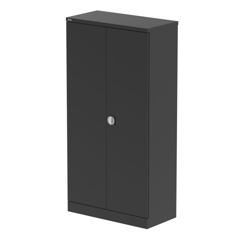 qube stationery 2 door cupboard with shelves