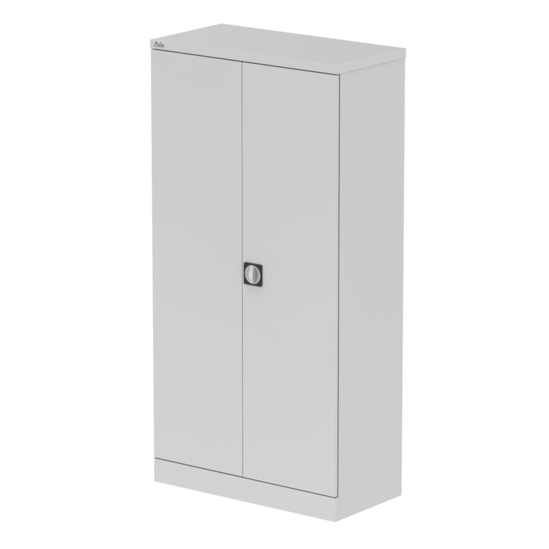 qube stationery 2 door cupboard with shelves