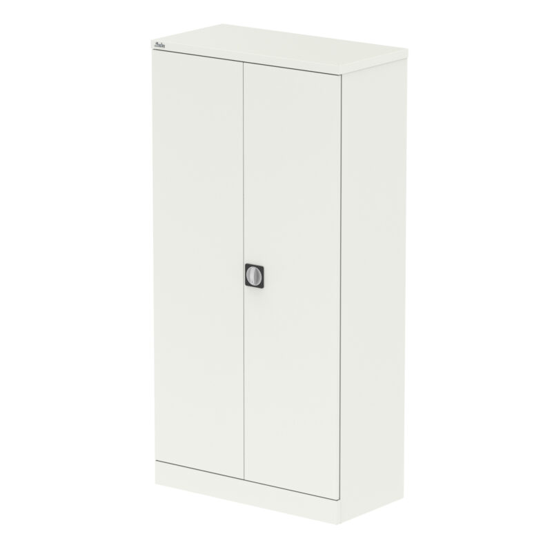 qube stationery 2 door cupboard with shelves