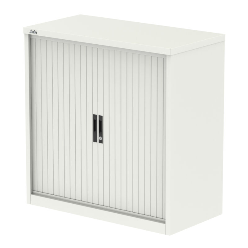 qube side tambour cupboard with shelves