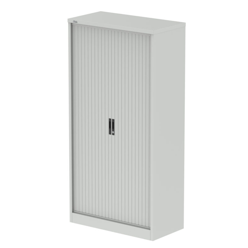 qube side tambour cupboard with shelves