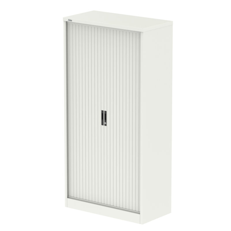 qube side tambour cupboard with shelves