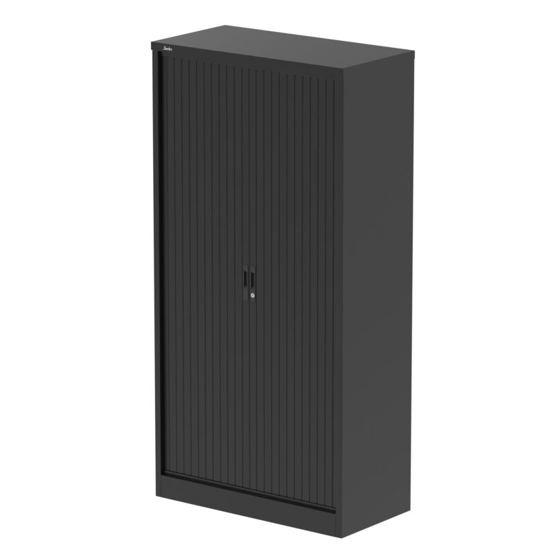qube side tambour cupboard with shelves